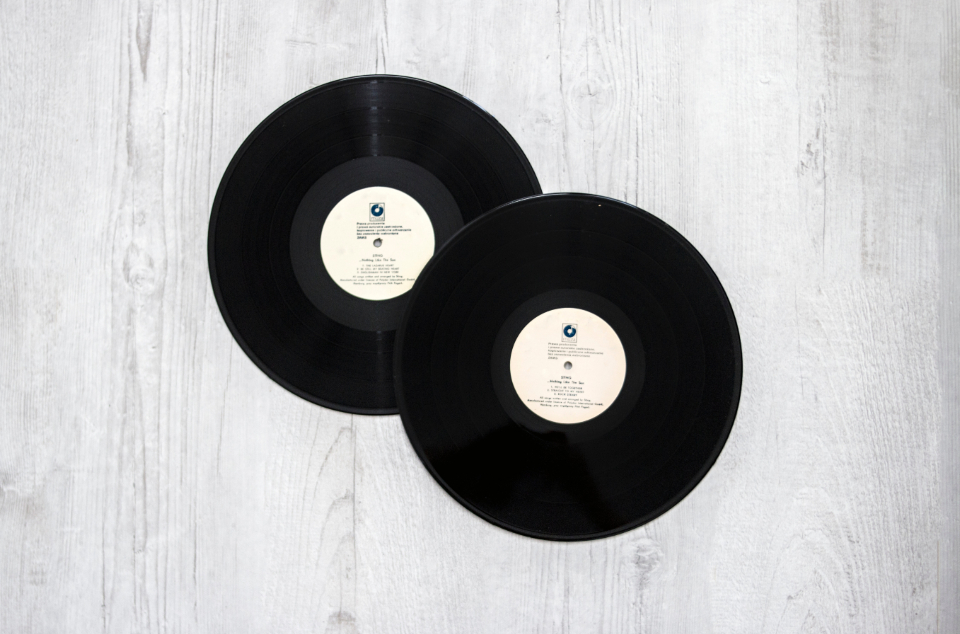 Disco de vinil em detalhe